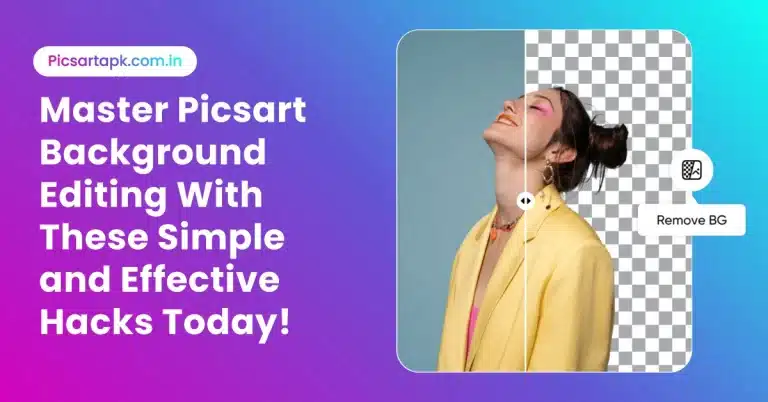 Editing background using Picsart background removal tool
